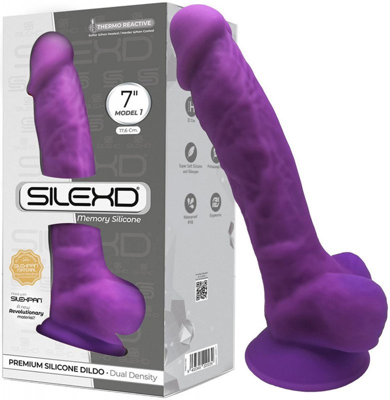 Dildo model 1 (7&quot;) purple