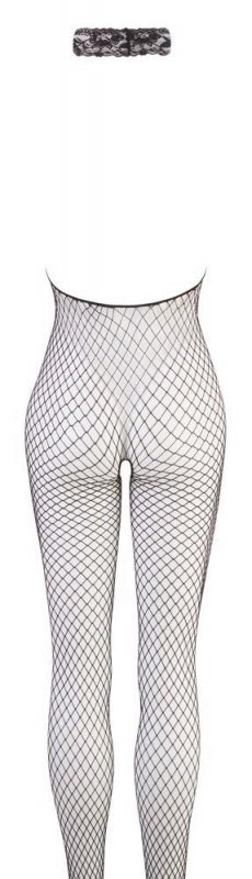 Seksowny siateczkowy bodystocking kombinezon ze stójką S/M