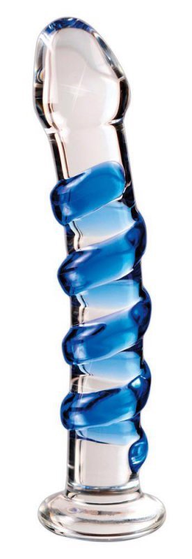 Szklane dildo ze spiralą 18 cm