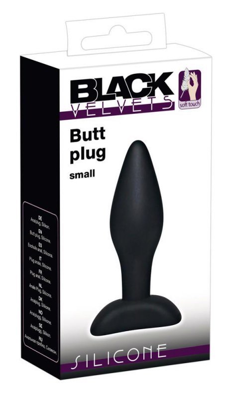 Mały czarny plug analny zatyczka korek do anusa 
