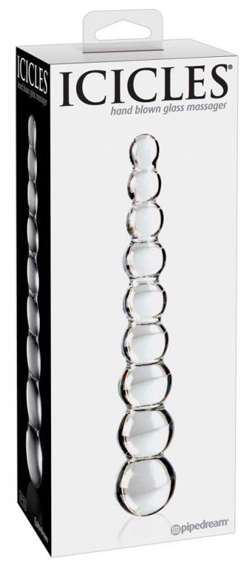 Szklane dildo sonda analna kulki do anusa 22,5 cm