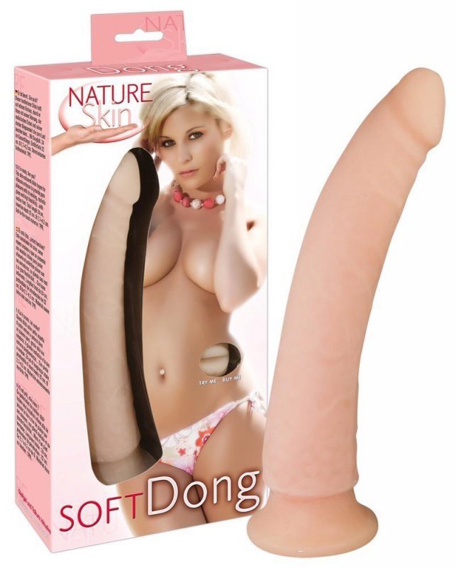 Realistyczne zakrzywione dildo z przyssawką 24 cm