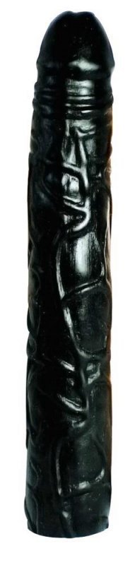 Duże czarne realistyczne dildo penis z żyłami 28 cm