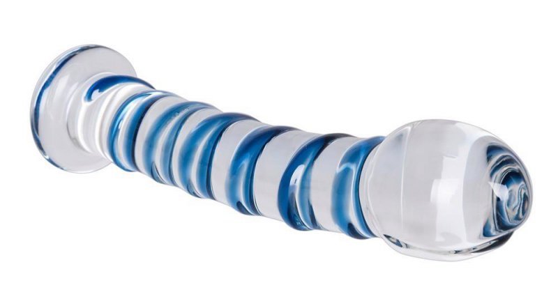 Szklane dildo ze spiralą 18 cm