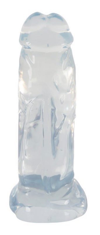 Dildo żelowe na przyssawce penis z jądrami 22 cm