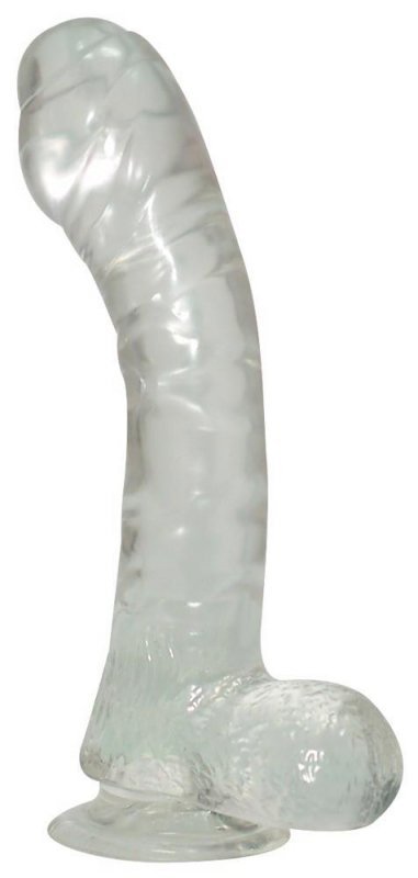 Dildo żelowe na przyssawce przeźroczyste 16,5 cm