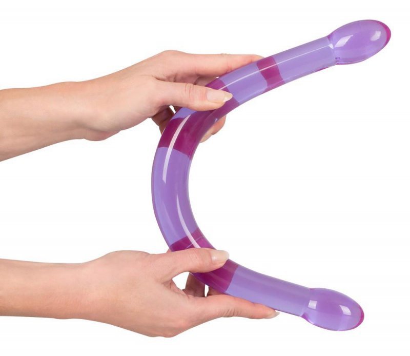 Długie giętkie dwustronne dildo dla lesbijek 44 cm