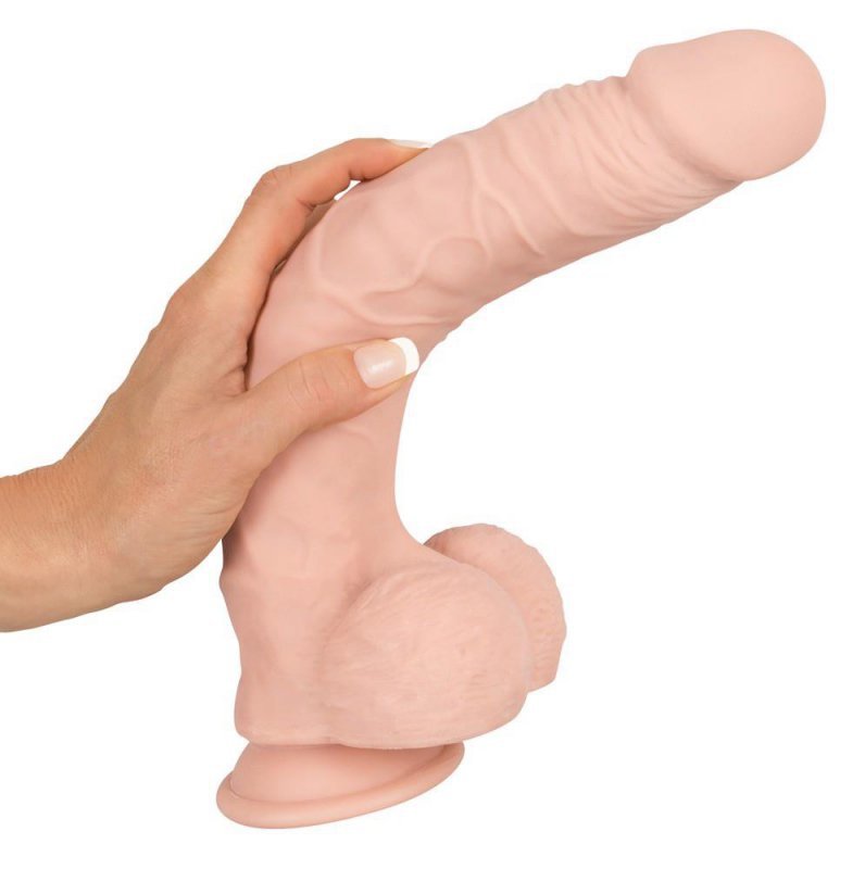 Duże realistyczne dildo penis z jądrami przyssawka 28.5 cm