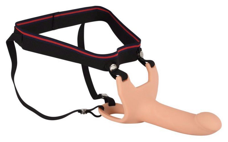 Nakładka na penisa strap on dildo sztuczny długi penis + 5 cm