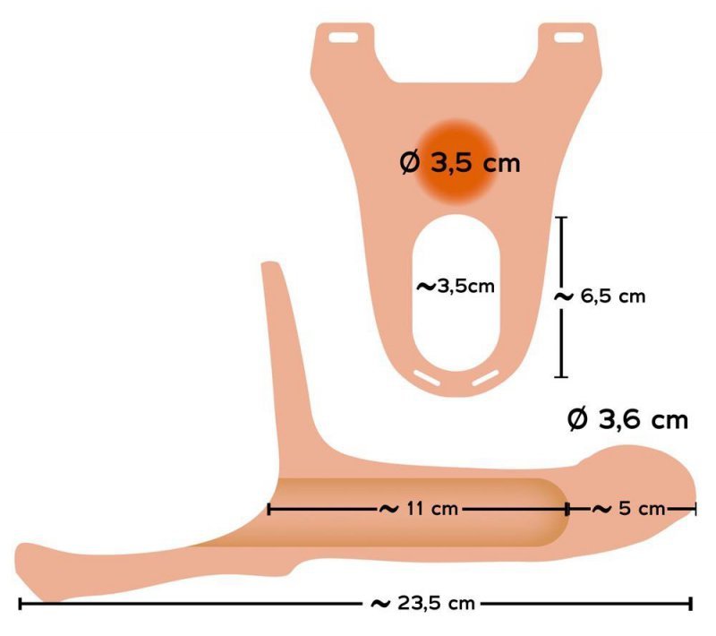 Nakładka na penisa strap on dildo sztuczny długi penis + 5 cm