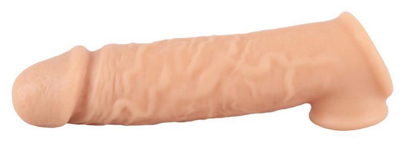 Realistyczna nakładka na penisa przedłużka + 5 cm