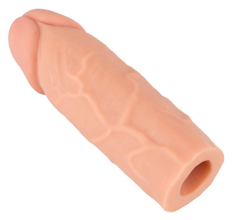 Realistyczna nakładka na penisa przedłużka żylasta + 4 cm