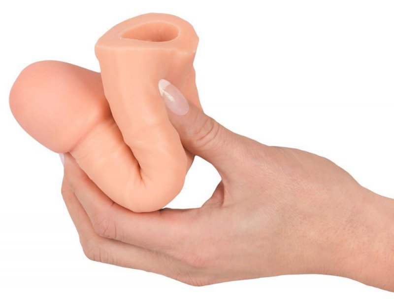 Realistyczna nakładka na penisa przedłużka żylasta + 4 cm