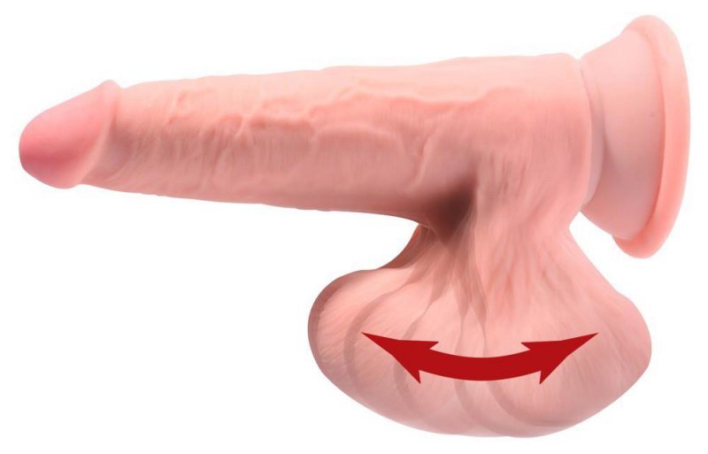 Realistyczne dildo z ogromnymi kołyszącymi jądrami 19 cm