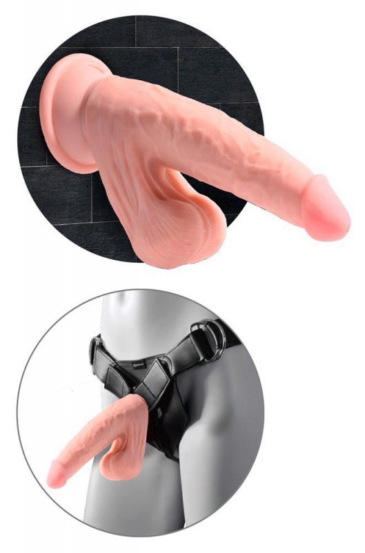 Realistyczne dildo z ogromnymi kołyszącymi jądrami 19 cm