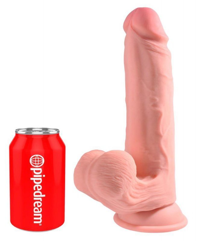 Miękkie realistyczne dildo z żyłami na przyssawce 23 cm 