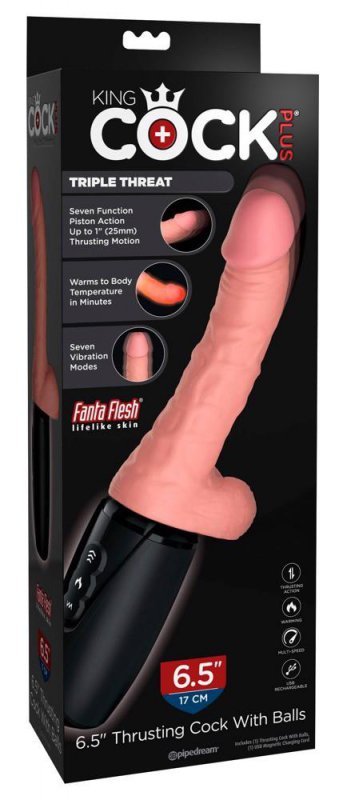Posuwiste wibrujące dildo sztuczny penis 16,5 cm
