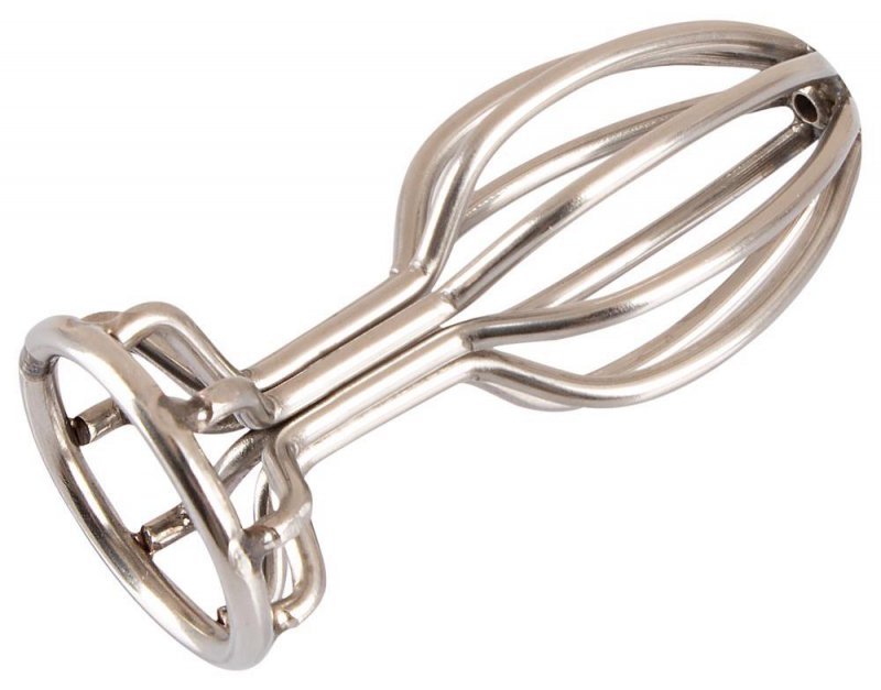 Metalowy korek analny plug klasyczny klatka 