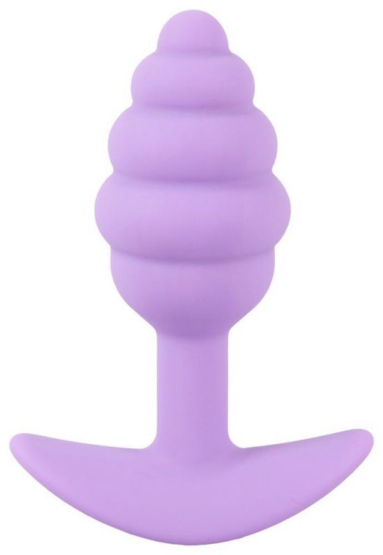 Spiralny korek analny zatyczka z uchwytem  Cuties Plugs fioletowy