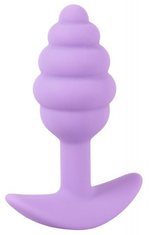 Spiralny korek analny zatyczka z uchwytem  Cuties Plugs fioletowy