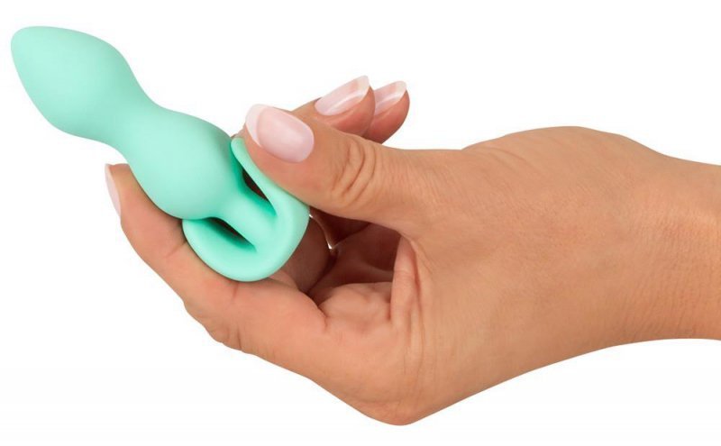 Korek analny z kulkami plug z uchwytem Cuties Plugs zielony