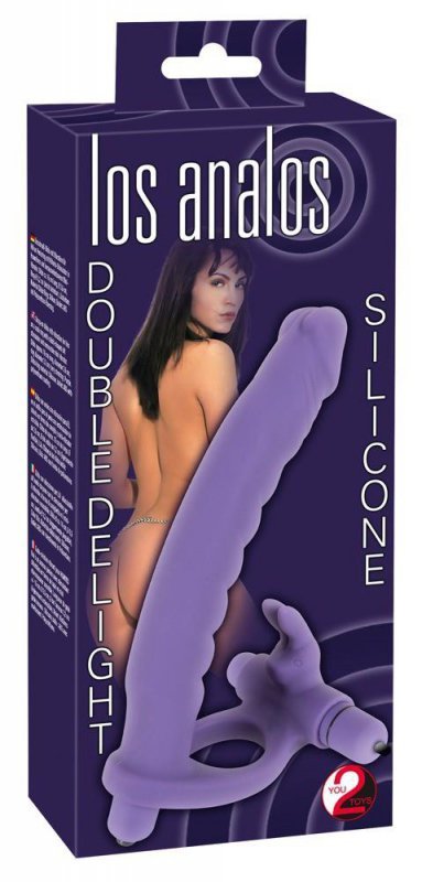Dildo nakładka pierścień erekcyjny z króliczkiem do podwójnej penetracji anus