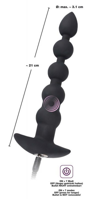 wibrator anal, kulki anal, wibrator analny czarny,