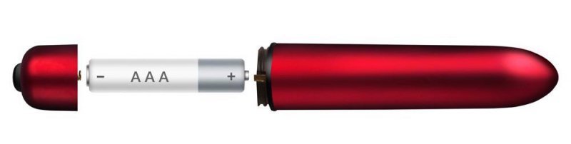 Klasyczny wibrator pociskowy metaliczna czerwień 16,2 cm 