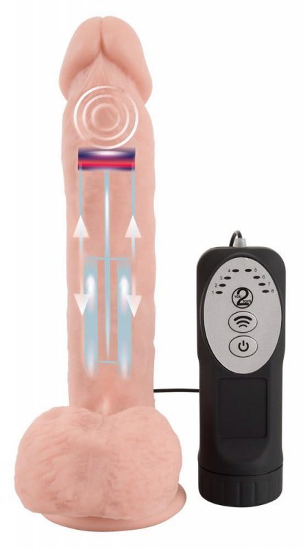 Naturalny wibrator posuwisty na przyssawce 21 cm