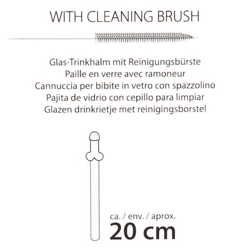 Słomki peniski penisy na panieński Glass Drinking Straw Willy 4szt