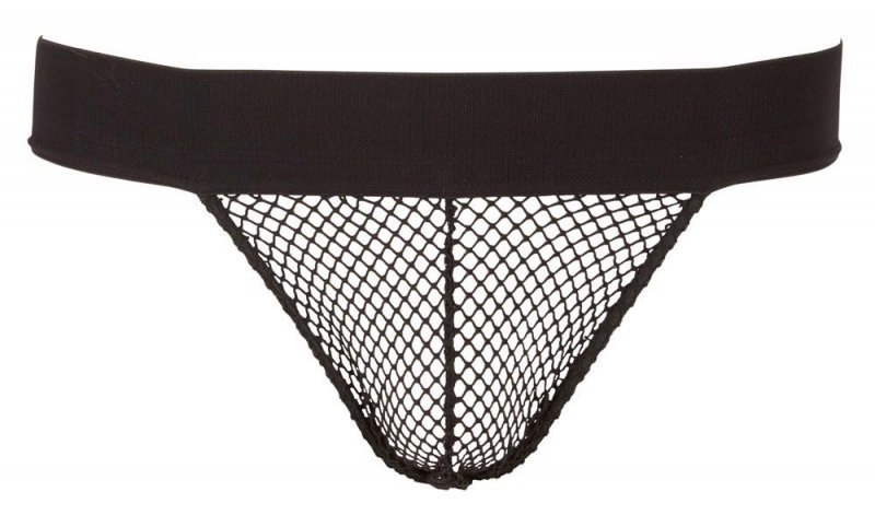 Jockstrapy męskie z siateczki prześwitujące czarne Men´s Jock M