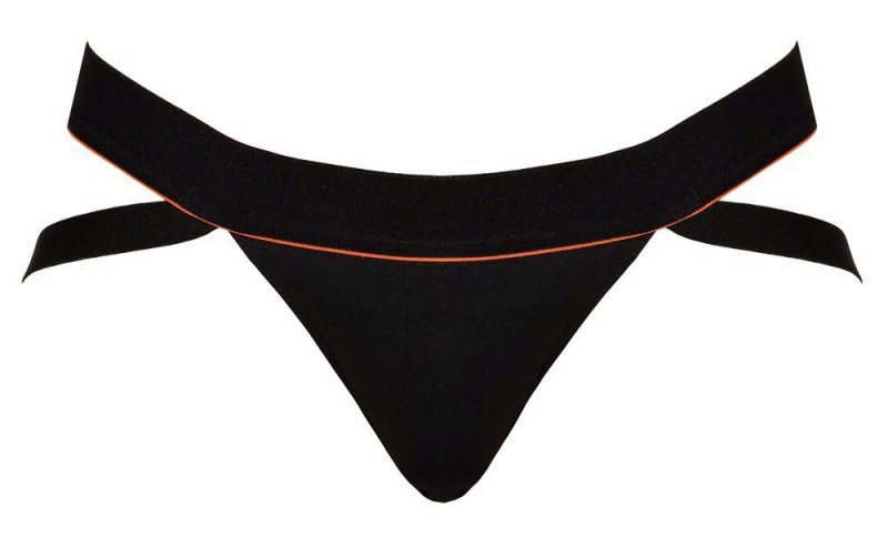 Męskie majtki jockstrapy odkryte pośladki Men's jock czarne XL