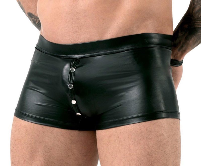 Majtki bokserki męskie z kajdankami BDSM czarne XL