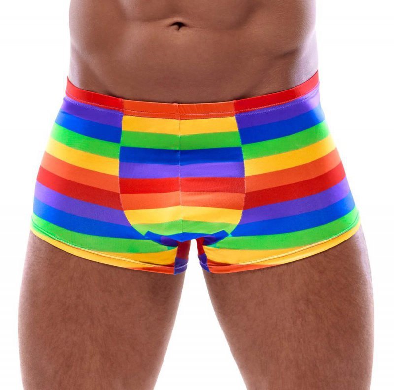 Seksowne bokserki męskie tęcza Men's Boxer Briefs Rainbow XL