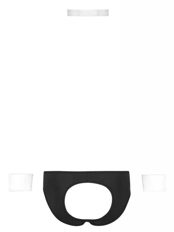 Męskie jockstrapy majtki odkryte pośladki + mankiety kelner Men's jock briefs XL