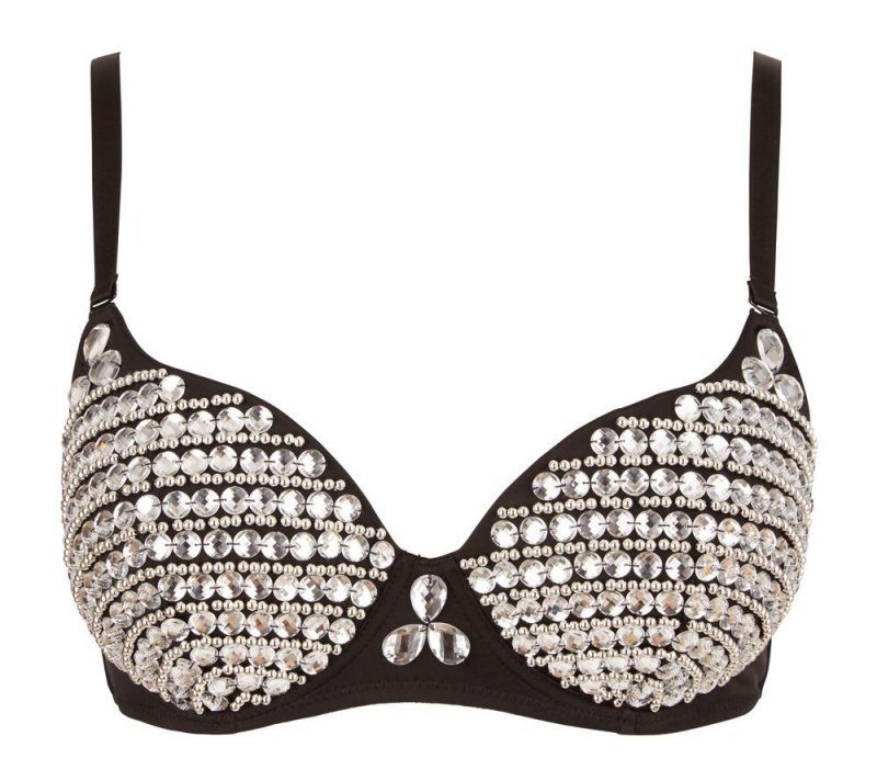 Błyszczący sex biustonosz z cyrkoniami glossy Cottelli 80C