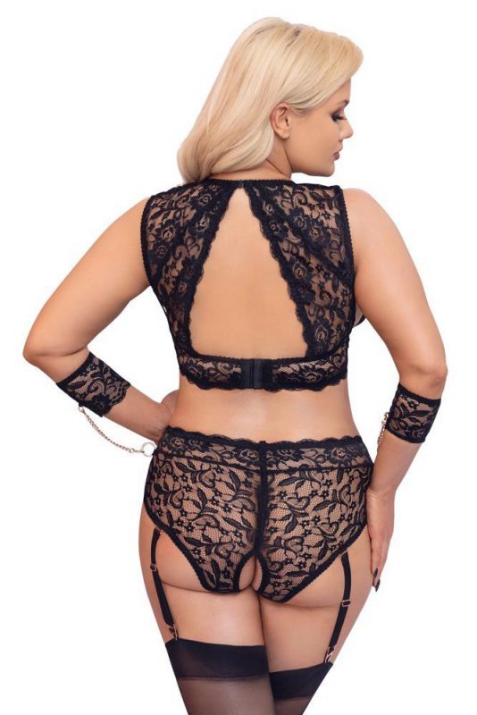 Koronkowy zestaw sex bielizny Cottelli 2XL