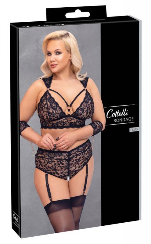 Koronkowy zestaw sex bielizny Cottelli 3XL