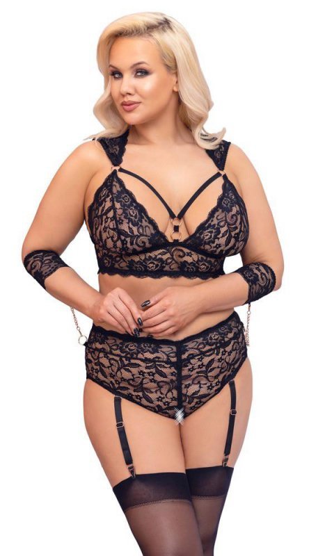 Koronkowy zestaw sex bielizny Cottelli 3XL