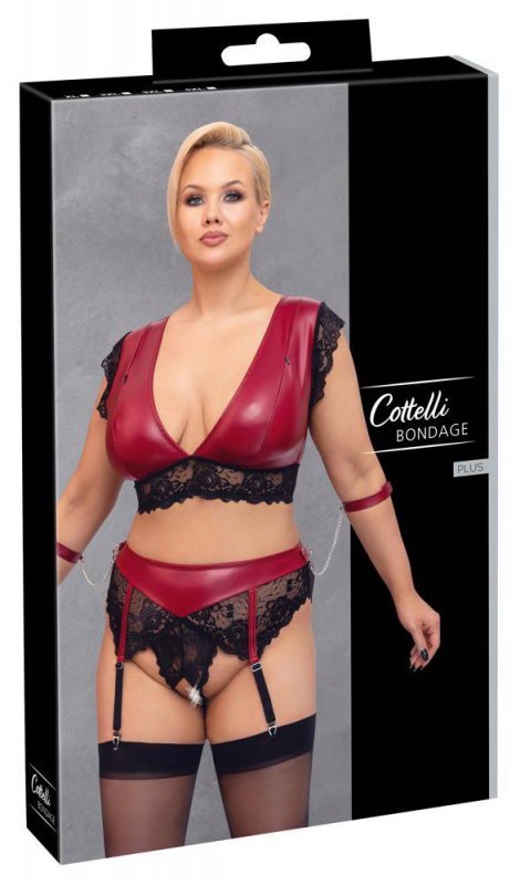 Komplet sex bielizny cottelli z pasem XL