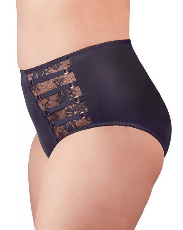 Czarne sex figi z wysokim stanem Cottelli 3XL