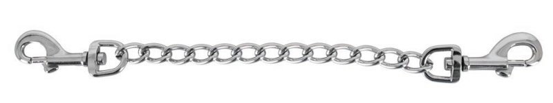 Metalowy stalowy łańcuch pancerka z karabińczykami 15cm