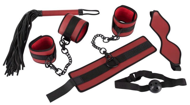 Bondage set red/black