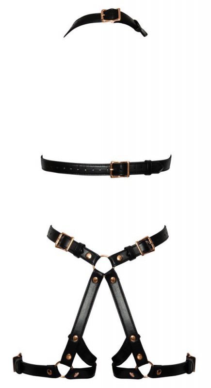 Seksowna bielizna bondage Bad Kitty Harness L/XL rose