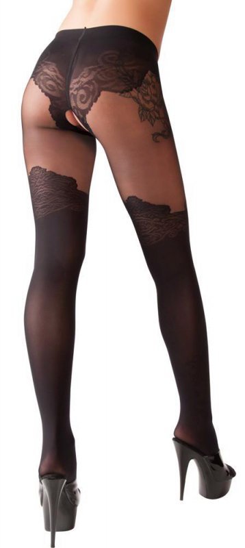 Sex rajstopy z dziurką odkryte Cottelli 4