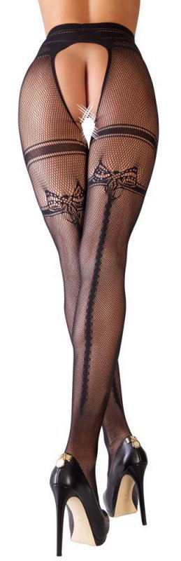 Sex rajstopy z dziurką odkryte Cottelli S/M