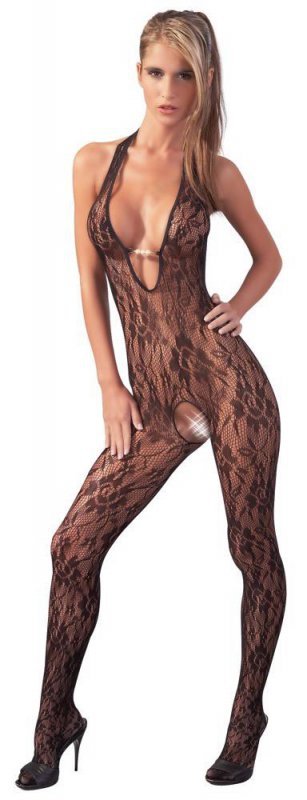 Seksowny bodystocking kombinezon z perłami  L/XL