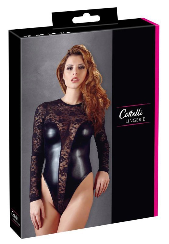 Błyszczące seksowne body bielizna Cottelli M
