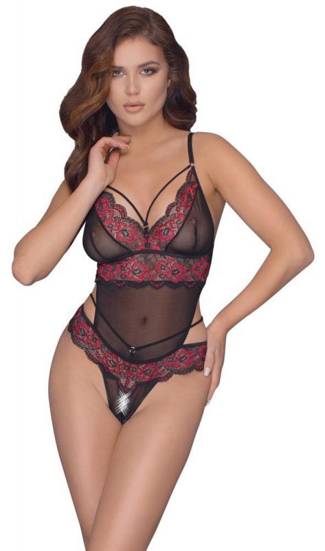 Sexy erotyczne koronkowe body Cottelli S/M