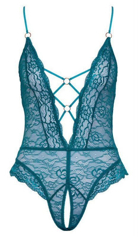 Seksowna bielizna błękitne body dziurka Cottelli M